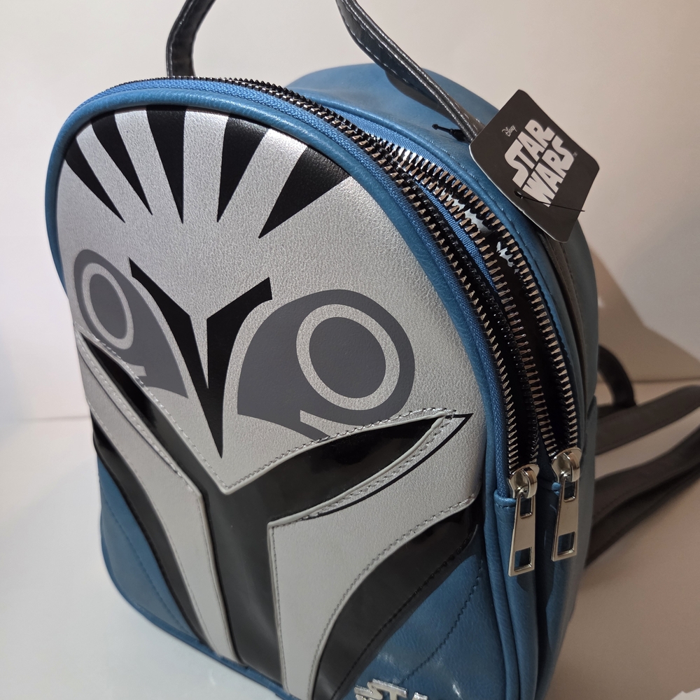 Star Wars The Mandelorian Black and Silver Backpack Disney